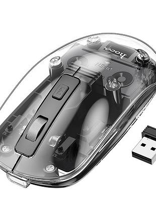 Миша комп'ютерна бездротова hoco mysterious dual-mode silent wireless mouse gm29 800/1200/1600dpi чорний