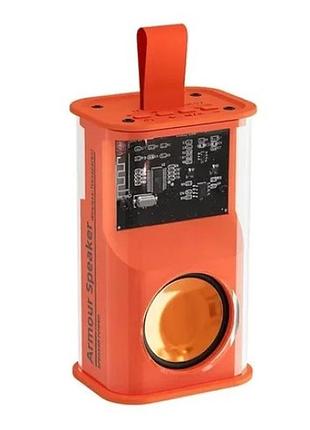 Колонка беспроводная sps a036, bluetooth 5.0, с подсветкой, оранжевый