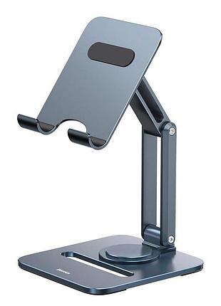 Тримач для телефонів та планшетів baseus b10431801811-00 desktop biaxial foldable metal stand (for tablets) grey