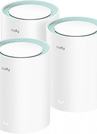 Система wifi cudy m1300 (3-pack): gigabit mesh решение ac1200 с двумя частотами (2.4 ггц/5 ггц)