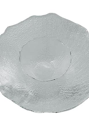 Стеклянная тарелка блюдо stenson r33117-13 13 см