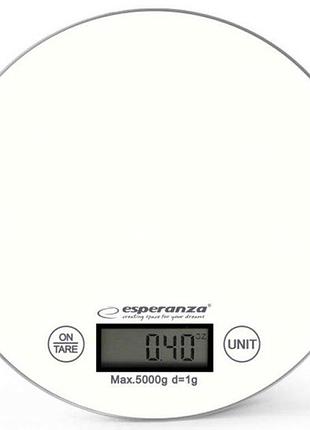 Весы кухонные электронные esperanza eks003w 3х20х20см white