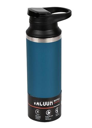 Термос-поилка stenson bottle sport mt-5345 550 мл – легкая пластиковая бутылка для спорта и путешествий, синий цвет