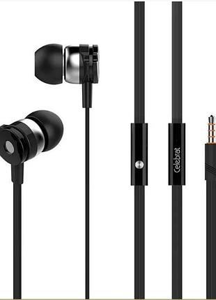 Навушники з мікрофоном celebrat d1 120 см black