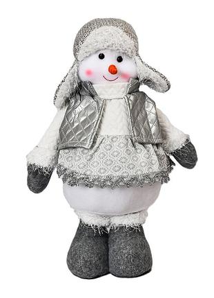 Фігура новорічна "snowman" у новорічному вбранні для декору приміщення 40 см