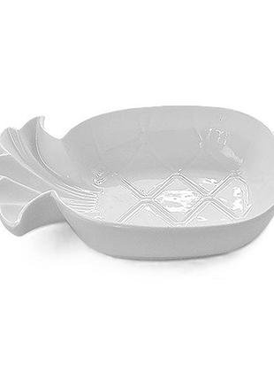 Фарфоровый салатник stenson mc3559-8.5 "ананас" 22.5х13.5*5 см white