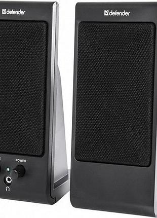 Колонки defender spk-170 2 вт 2.0 usb+aux 3.5 мм черная