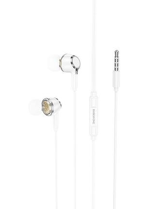 Наушники ведущие borofone bm90 с микрофоном white