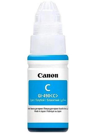Чорнило для струменевого принтера canon gi-490 cyan 0664c001aa 70мл