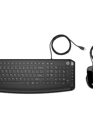 Комплект клавиатуры и мыши hp pavilion 200 проводной usb раскладка eng/ukr 1600dpi черный (9df28aa)