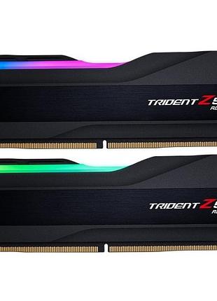 Модуль пам’яті з підсвічуванням g.skill trident z5 rgb ddr5 32gb 6800mhz 2×16gb black (f5-6800j3445g16gx2-tz5rk)