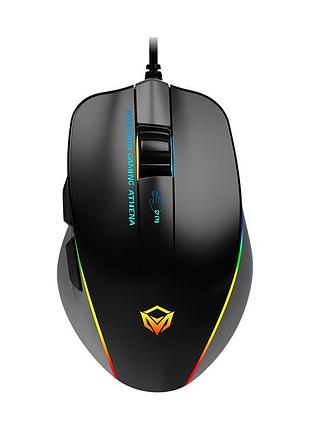 Мышь геймерская проводная meetion gm23, 12800 dpi, rgb-подсветка, кабель 1.8 м, черная