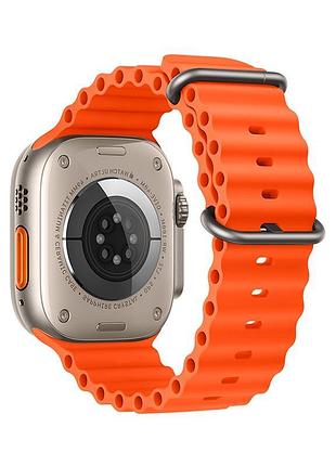 Ремешок для смарт-часов apple hoco iwatch wa12 с двойной пряжкой силиконовый 38 mm /40 mm / 41mm orange