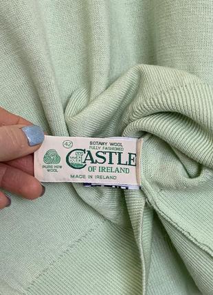 Шерстяной свитер водолазка гольф castle, 100% шерсть. размер l-xl. ирландия.3 фото