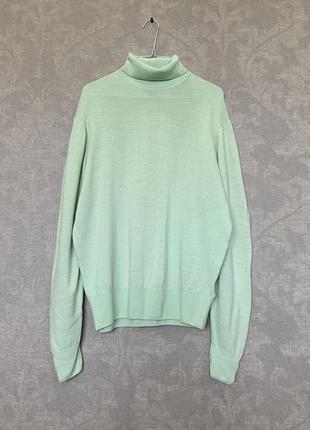 Шерстяной свитер водолазка гольф castle, 100% шерсть. размер l-xl. ирландия.