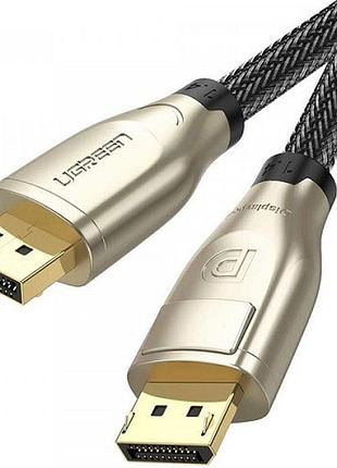 Кабель displayport ugreen dp112 3 м, m - m, v1.4, 8k, з цинковою оболонкою, чорний