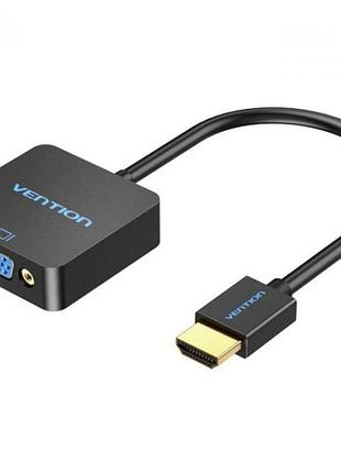 Переходник vention hd video converter hdmi - vga+audio v1.4 черный (acrbb)