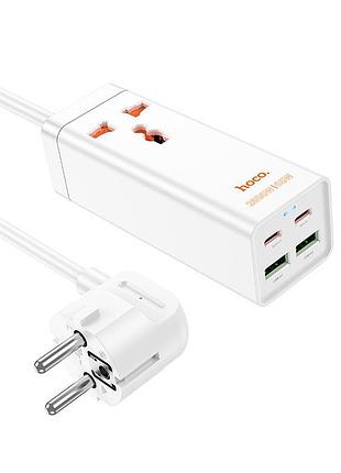 Подовжувач мережевий hoco ac10a usb type-c 65w white