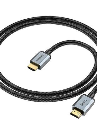 Кабель для видеосинхронизации hdmi hoco us03 hdtv 2.0 male to male 4k hd 3m black