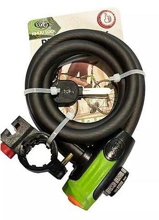 Замок велосипедный тросовый kihuu 8305l 1.2x80см 2 ключа