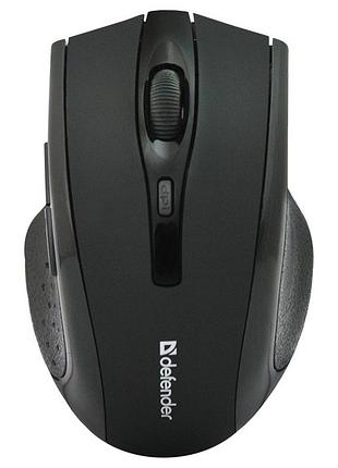 Миша defender accura mm-665 black бездротова 2.4 ггц оптична 1200 dpi 6 кнопок usb ресивер 2xaaa для пк та ноутбука (52665)