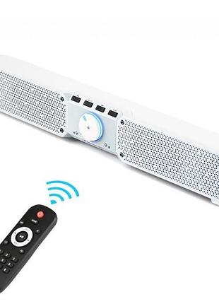 Саундбар q10 bluetooth white с пультом – портативная акустика для телевизора и компьютера