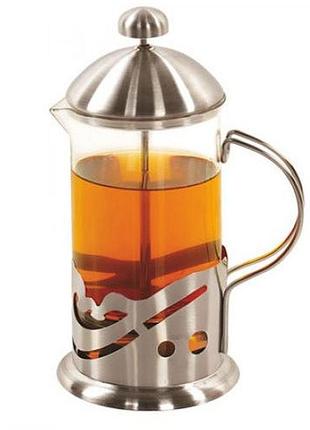 Заварник-пресс для молотого кофе и чая stenson ms-0148 стеклянный 800мл