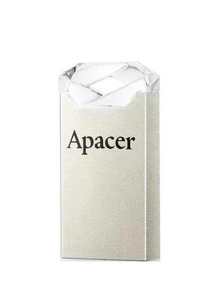 Usb флеш-накопитель, флешка apacer usb 2.0 flash drive ah111 64gb crystal(ap64gah111cr-1)