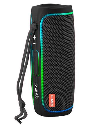 Портативна bluetooth колонка з led підсвічуванням tg288 чорна