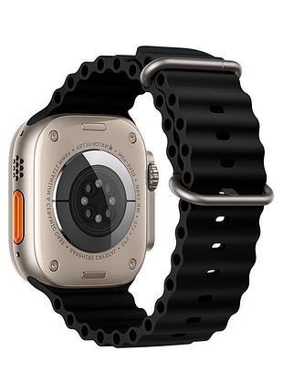 Ремешок для смарт-часов apple hoco iwatch wa12 с двойной пряжкой силиконовый 38 mm /40 mm / 41mm black