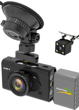 Відеореєстратор aspiring alibi 9 gps з трьома камерами та технологією speedcam, 2.35" ips, h.264 (модель cd1mp20gal9)