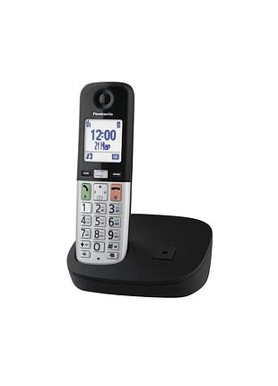 Радіотелефон panasonic kx-tgu410ucb dect з lcd-екраном, сріблястий