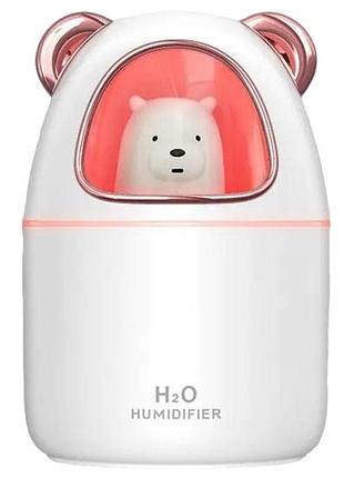 Увлажнитель воздуха с подсветкой humidifier h20 8023 350мл bear белый