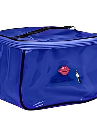 Косметичка lipstick r97700-1, поліестер, синя, 20×15×12 см, 1 відділення