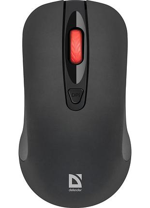 Мышь для ноутбука defender nexus ms-195, бесшумная, 1600 dpi, черная, 4 кнопки