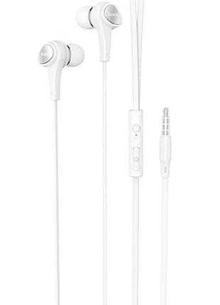 Наушники hoco passion in-line control eaphones с микрофоном m66 hi-res белые