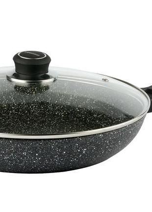 Сковорода з мармуровим покриттям і кришкою tiross ts-1253p 20см
