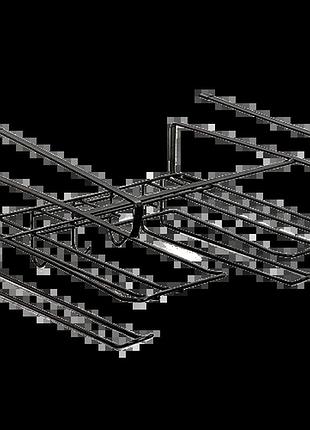 Навесная металлическая полка stenson td01320/m50223 – черная, размеры 28,5x25,5x16 см