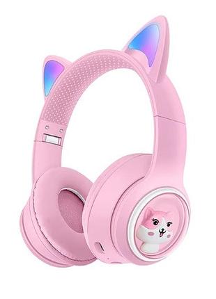 Наушники bluetooth mdr cat ear vzv-23m 7805 с подсветкой синие