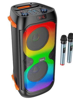 Акустика-караоке hoco manhattan беспроводной dual mic outdoor bt speaker bs53 |bt5.1, 2mic, 4h| black