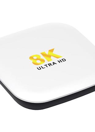 Медиаплеер для тв h96 max m2 rk3528 4/64gb android 13 wifi 2.4g+5g bluetooth 5.1 белый