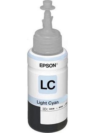 Чорнило для струменевого принтера epson l800 lig.cyan ink bottle c13t67354a 70мл