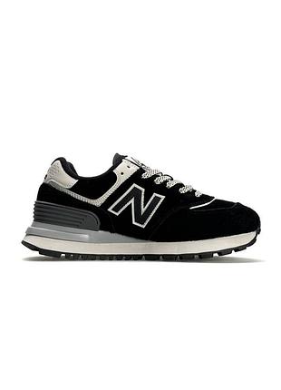 Женские кроссовки new balance x stone island black white