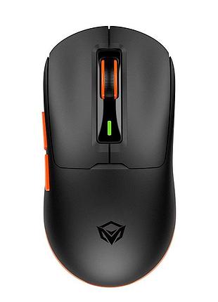 Компьютерная игровая мышка meetion gw24, комбинированный режим usb/2.4g/bluetooth, 8000 dpi, rgb, черный корпус