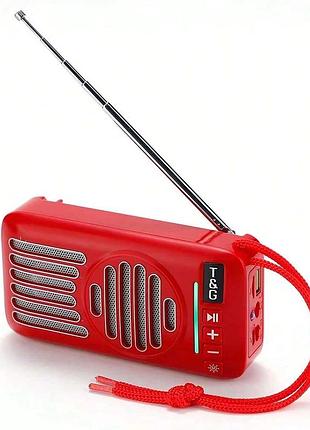 Портативная колонка tg368 5w с солнечной батареей red