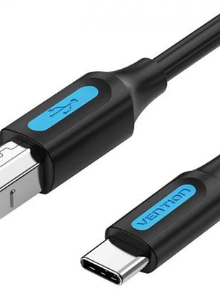 Кабель для принтера vention usb2.0 c male - b male 2м чорний (cqubh)
