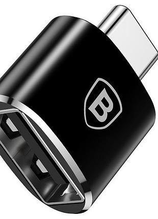 Переходник otg baseus catotg-01 c type-c на usb 2.4a черный