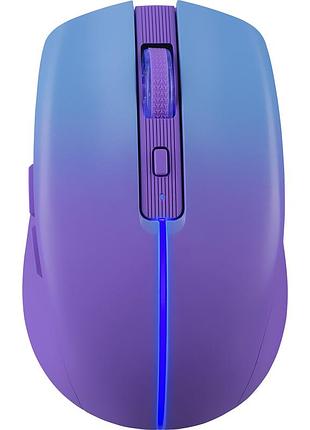 Мышь defender mystery mm-301, беспроводная, bluetooth + 2.4 ггц, led-подсветка, 1600 dpi, 5 кнопок, фиолетовая