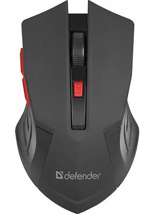 Мишка defender accura mm-275 бездротова 6кн 1600 dpi червоний