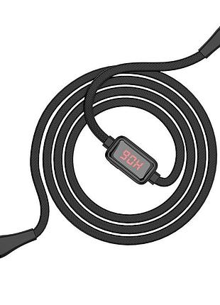 Кабель hoco micro usb с таймером s4 |1.2m, 2.4a| black